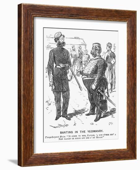 Banting in the Yeomanry, 1865-Charles Samuel Keene-Framed Giclee Print