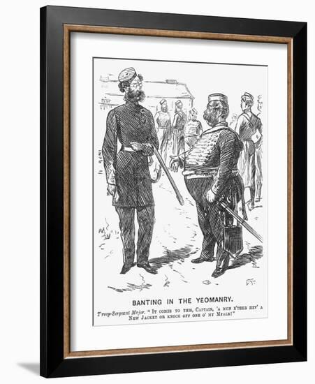 Banting in the Yeomanry, 1865-Charles Samuel Keene-Framed Giclee Print