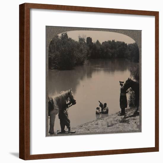 'Baptising in the Jordan', c1900-Unknown-Framed Photographic Print