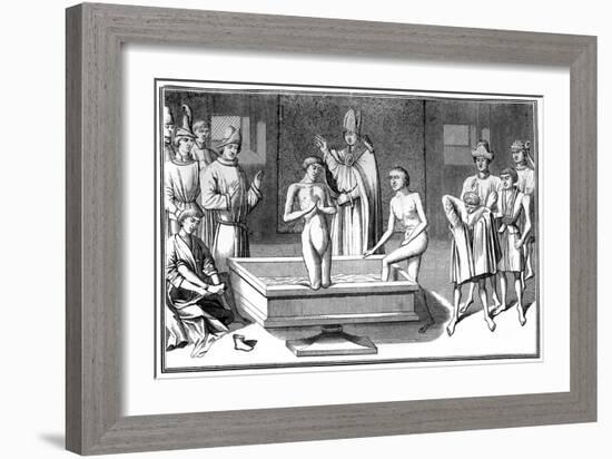 Baptism, 15th Century-Cottard-Framed Giclee Print