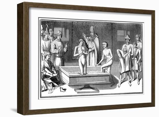 Baptism, 15th Century-Cottard-Framed Giclee Print