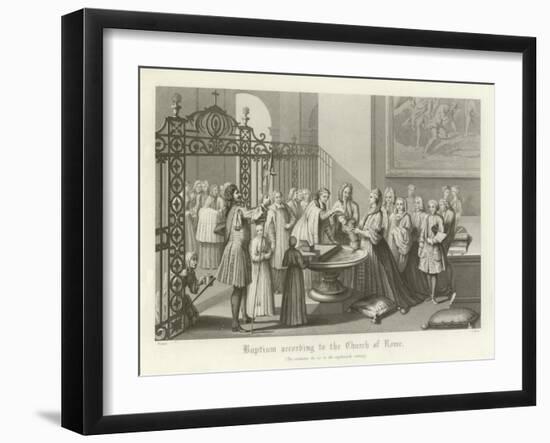 Baptism According to the Church of Rome, 18th Century-null-Framed Giclee Print