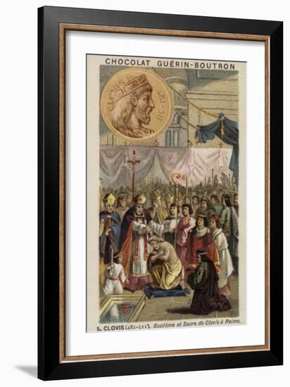 Baptism and Coronation of Clovis I at Reims, 496-null-Framed Giclee Print