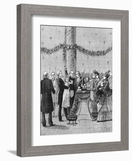 Baptism of Baby Mason-Leo Taxil-Framed Art Print