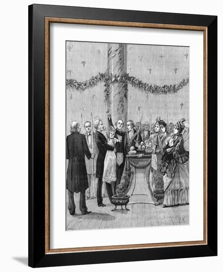 Baptism of Baby Mason-Leo Taxil-Framed Art Print