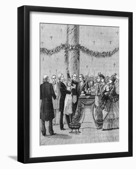 Baptism of Baby Mason-Leo Taxil-Framed Art Print