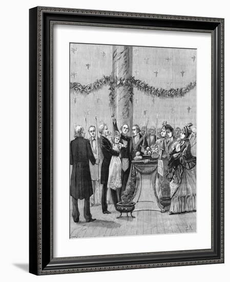 Baptism of Baby Mason-Leo Taxil-Framed Art Print