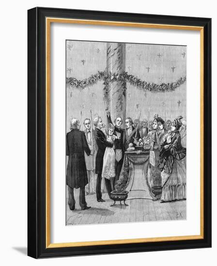 Baptism of Baby Mason-Leo Taxil-Framed Art Print