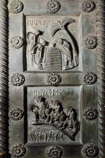 'Baptism of Christ and Ride of Magi with Original Sin, Bronze Panels ...