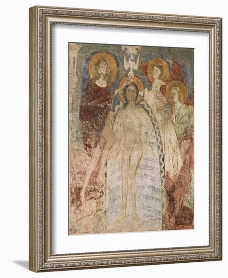 Baptism of Christ, Angels and Saints, Hocheppan Chapel, Eppan Der Weinstrasse, Trentino- Alto Adige-null-Framed Giclee Print