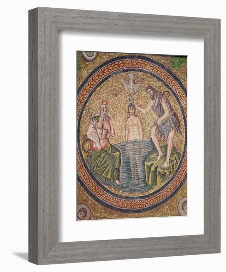 Baptism of Christ by John the Baptist-Byzantine School-Framed Giclee Print