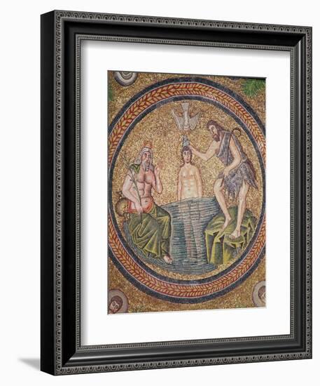 Baptism of Christ by John the Baptist-Byzantine School-Framed Giclee Print