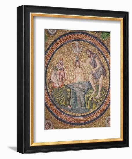 Baptism of Christ by John the Baptist-Byzantine School-Framed Giclee Print