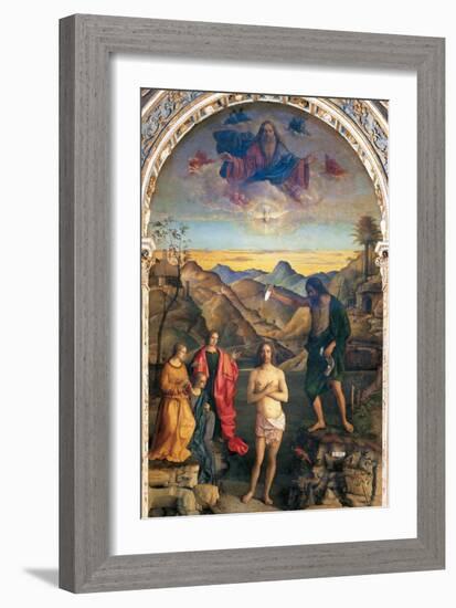 Baptism of Christ by John-Giovanni Bellini-Framed Art Print