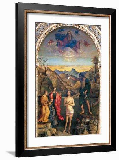 Baptism of Christ by John-Giovanni Bellini-Framed Art Print