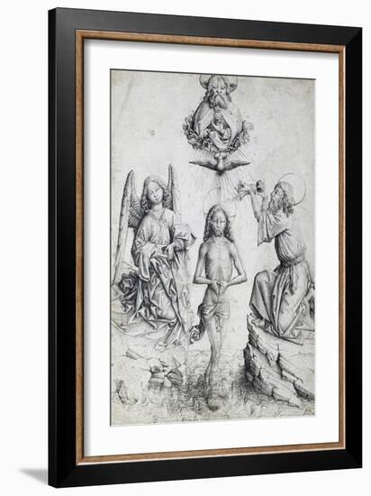 Baptism of Christ, by Master E S (Active 1420-1497), Germany, 15th Century-null-Framed Giclee Print