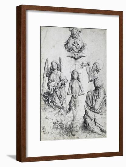 Baptism of Christ, by Master E S (Active 1420-1497), Germany, 15th Century-null-Framed Giclee Print