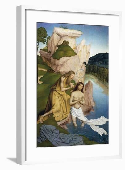 Baptism of Christ, by Rueland Frueauf Younger-null-Framed Giclee Print