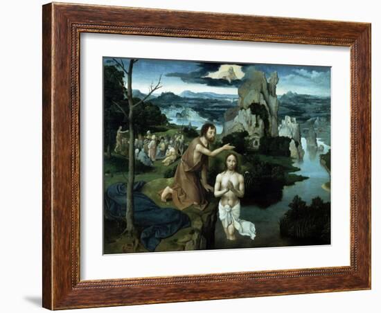 Baptism of Christ, Ca. 1515.-Joachim Patenir-Framed Giclee Print