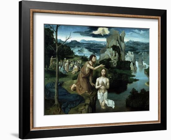 Baptism of Christ, Ca. 1515.-Joachim Patenir-Framed Giclee Print