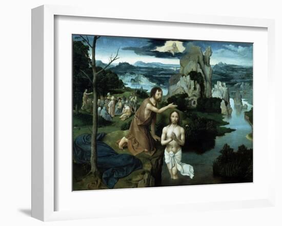 Baptism of Christ, Ca. 1515.-Joachim Patenir-Framed Giclee Print