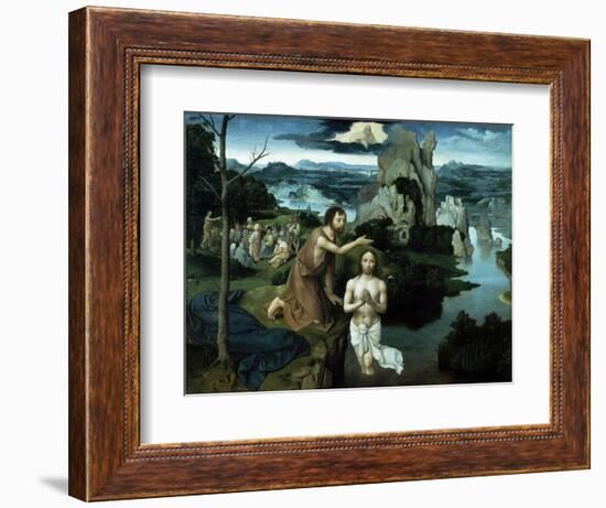 Baptism of Christ, Ca. 1515.-Joachim Patenir-Framed Giclee Print