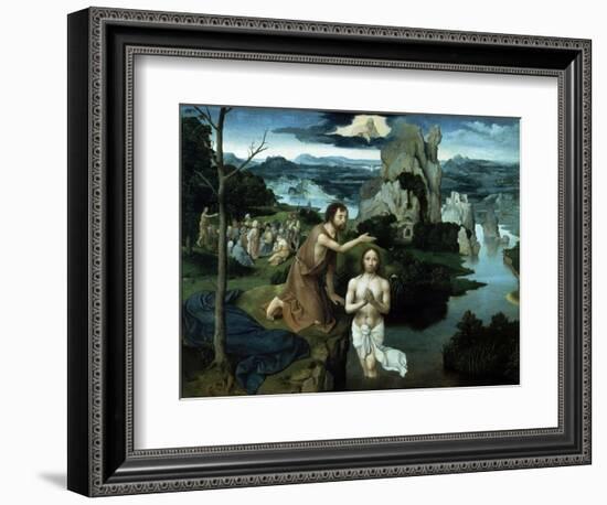 Baptism of Christ, Ca. 1515.-Joachim Patenir-Framed Giclee Print