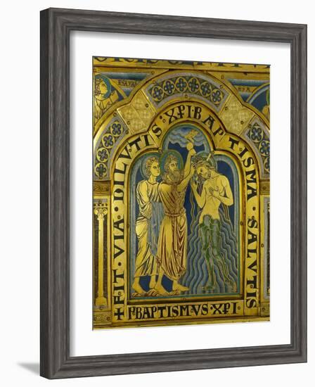 Baptism of Christ, from the Verdun Altarpiece-Nicholas of Verdun-Framed Giclee Print