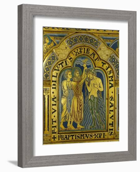 Baptism of Christ, from the Verdun Altarpiece-Nicholas of Verdun-Framed Giclee Print