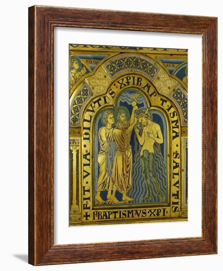 Baptism of Christ, from the Verdun Altarpiece-Nicholas of Verdun-Framed Giclee Print