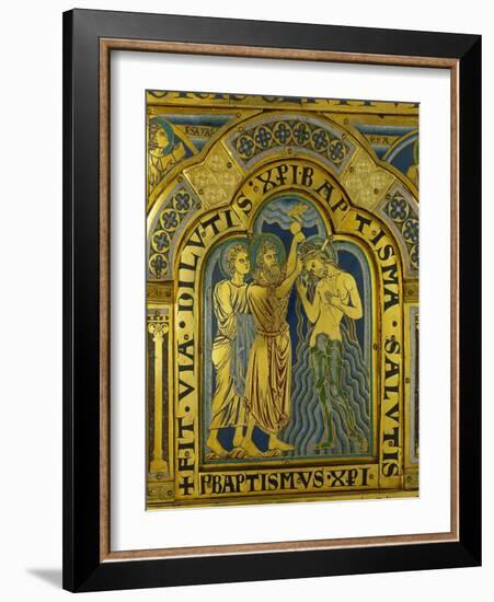 Baptism of Christ, from the Verdun Altarpiece-Nicholas of Verdun-Framed Giclee Print