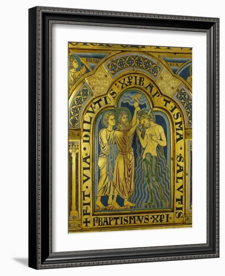 Baptism of Christ, from the Verdun Altarpiece-Nicholas of Verdun-Framed Giclee Print