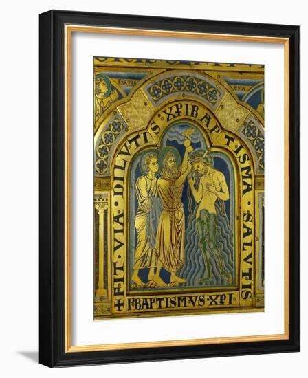 Baptism of Christ, from the Verdun Altarpiece-Nicholas of Verdun-Framed Giclee Print