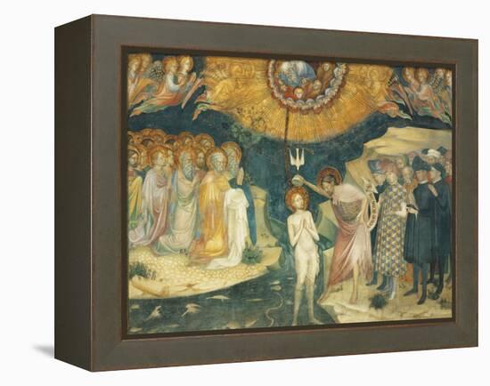 Baptism of Christ, Scene from Stories of John Baptist, 1416-Lorenzo Salimbeni-Framed Premier Image Canvas