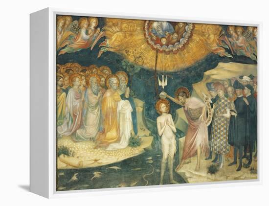 Baptism of Christ, Scene from Stories of John Baptist, 1416-Lorenzo Salimbeni-Framed Premier Image Canvas