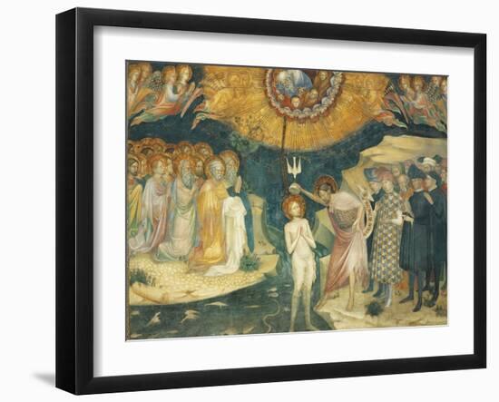 Baptism of Christ, Scene from Stories of John Baptist, 1416-Lorenzo Salimbeni-Framed Giclee Print