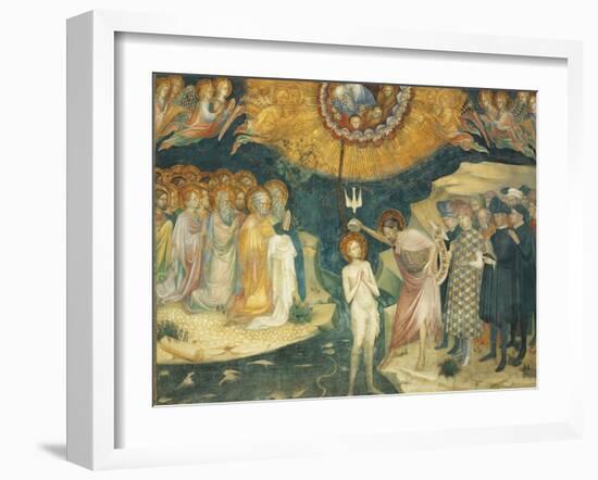 Baptism of Christ, Scene from Stories of John Baptist, 1416-Lorenzo Salimbeni-Framed Giclee Print