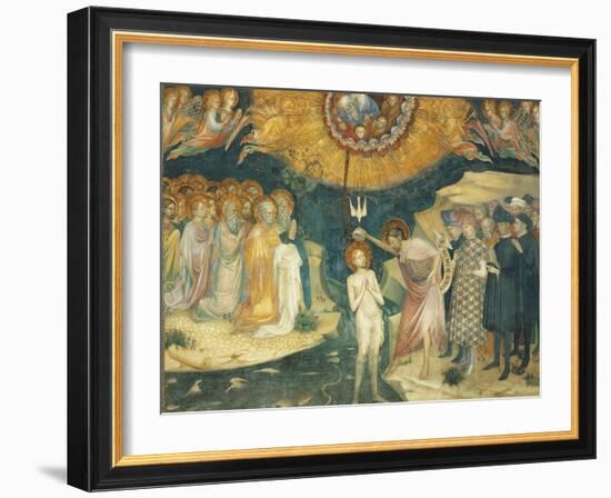 Baptism of Christ, Scene from Stories of John Baptist, 1416-Lorenzo Salimbeni-Framed Giclee Print