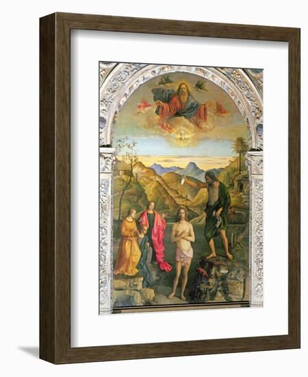 Baptism of Christ, St. John Altarpiece-Giovanni Bellini-Framed Giclee Print