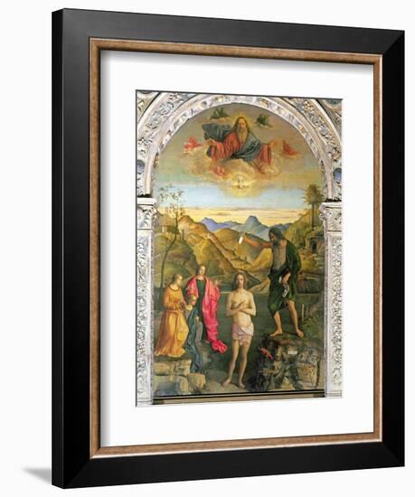 Baptism of Christ, St. John Altarpiece-Giovanni Bellini-Framed Giclee Print