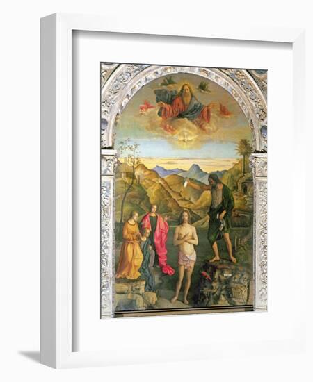 Baptism of Christ, St. John Altarpiece-Giovanni Bellini-Framed Giclee Print