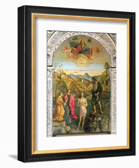 Baptism of Christ, St. John Altarpiece-Giovanni Bellini-Framed Giclee Print