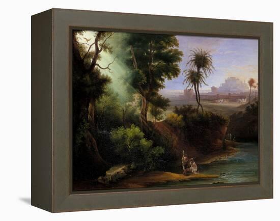 Baptism of Christ-Hermann Corrodi-Framed Premier Image Canvas