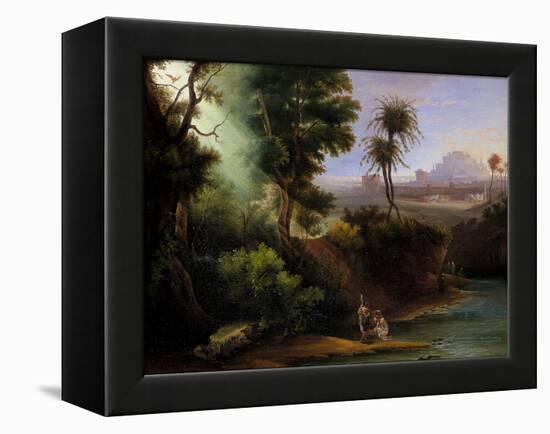 Baptism of Christ-Hermann Corrodi-Framed Premier Image Canvas