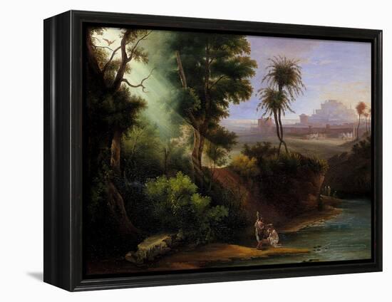 Baptism of Christ-Hermann Corrodi-Framed Premier Image Canvas