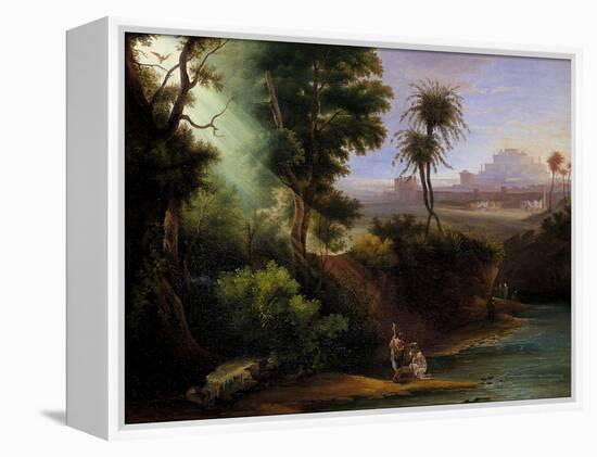 Baptism of Christ-Hermann Corrodi-Framed Premier Image Canvas