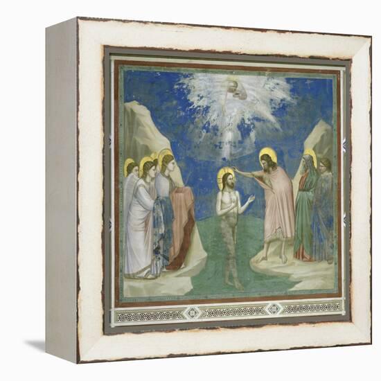 Baptism of Christ-Giotto di Bondone-Framed Premier Image Canvas