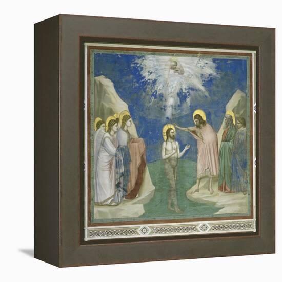 Baptism of Christ-Giotto di Bondone-Framed Premier Image Canvas