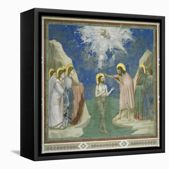 Baptism of Christ-Giotto di Bondone-Framed Premier Image Canvas