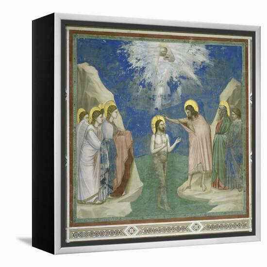 Baptism of Christ-Giotto di Bondone-Framed Premier Image Canvas